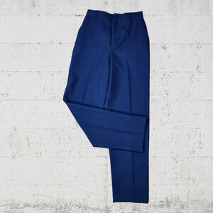 90s Vintage Navy Pleated Classic Straight USA Made Trouser Dress Pants Size 6